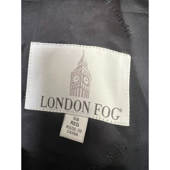 London Fog Men’s Trench Coat 46 Regular Tan Classic Belted Double Breasted - Picture 2 of 6